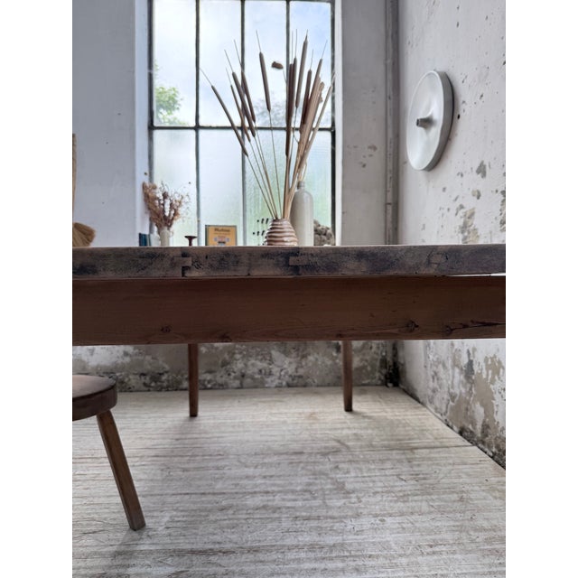 Pitch Pine Farmhouse Table, 1950s For Sale - Image 16 of 18
