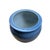 1980s Vintage Mottled Blue Powder Marks Porcelain Round Pot Planter For Sale - Image 5 of 8