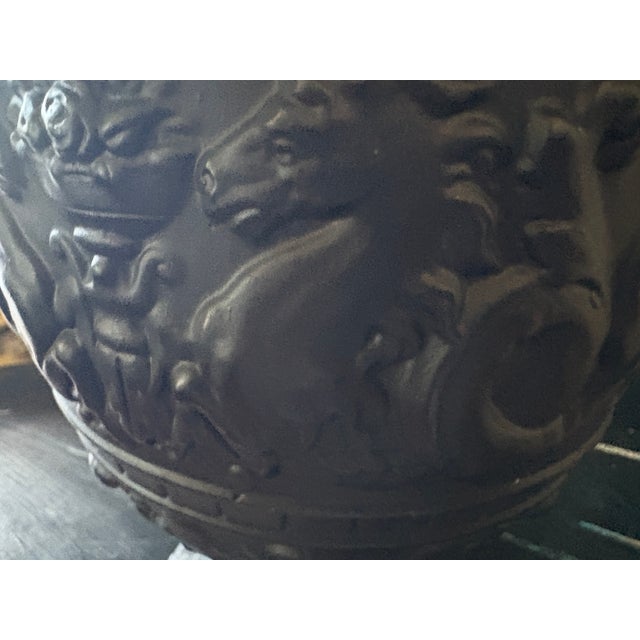 Late 19th Century Bassalt Horse Head Handled Urn For Sale - Image 9 of 15