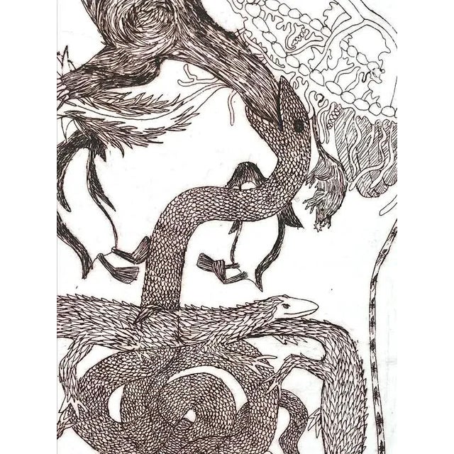 1980s Vintage Original Expressionist Etching "Viscera" by Lynn Sheldon 1980 For Sale - Image 5 of 9