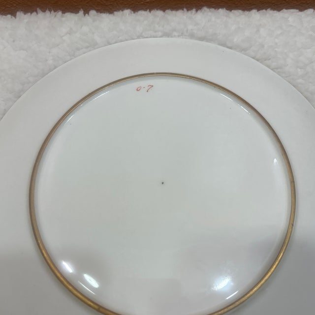 Antique 24k Gold Encrusted Floral Plates by Cauldon & Heinrich - Set of 6 For Sale - Image 10 of 12