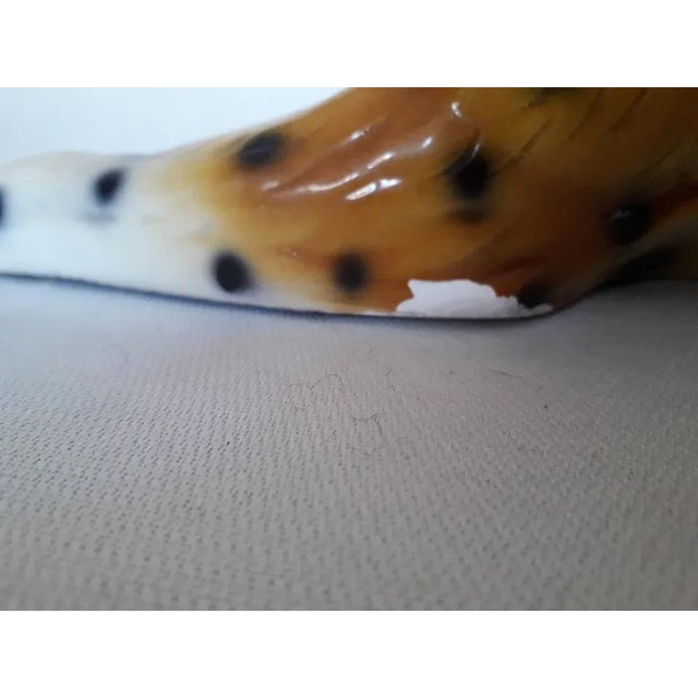 Sculpture Materials Vintage Italian Ceramic Leopard Sculpture, 1960s For Sale - Image 7 of 9