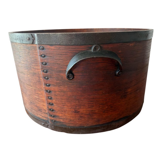 A beautifully preserved and unusually large antique New England wooden dry measure, handcrafted by Daniel Cragin of...
