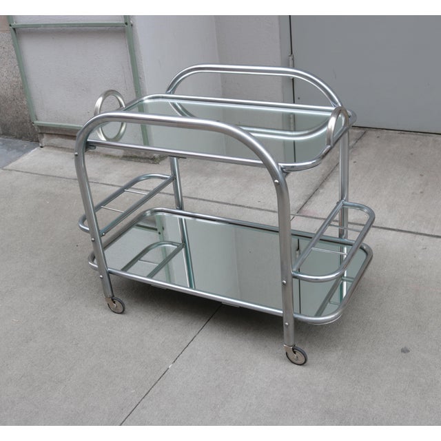 Art Deco Bar Cart Designed by Robert Mallet-Stevens, France 1930's For Sale - Image 10 of 11