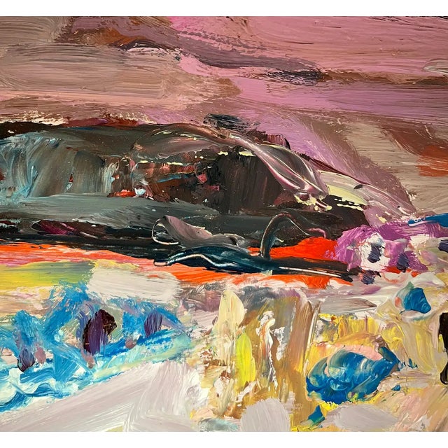 Jean Krille, Landscape 138, Oil on Masonite For Sale - Image 6 of 10