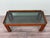 Mid-Century Modern Vintage Italian Coffee Table in Wood with Smoked Glass Top, 1970s For Sale - Image 3 of 10