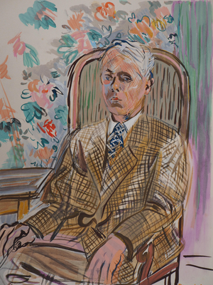 Raoul Dufy, Self-Portrait in an Armchair, 1953, Original Lithograph
