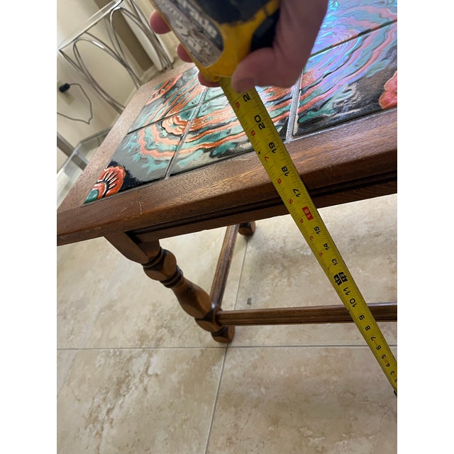 Vintage 1930s Taylor Tilery California Tile-Top Side Table For Sale - Image 10 of 12