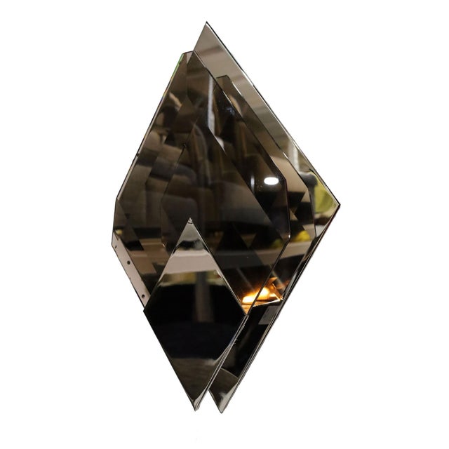 Metal Donghia Bijou Wall Sconces in Nickel and Smoked Murano Glass - 4 Available For Sale - Image 7 of 12