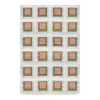 Color Study Handwoven Wool Flatweave 8' x 10' Rug - Palm Springs For Sale