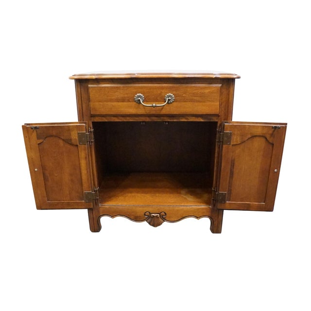Late 20th Century Ethan Allen Country French Collection 26" Cabinet Nightstand 26-5226 - 216 Bordeaux Finish For Sale - Image 5 of 15