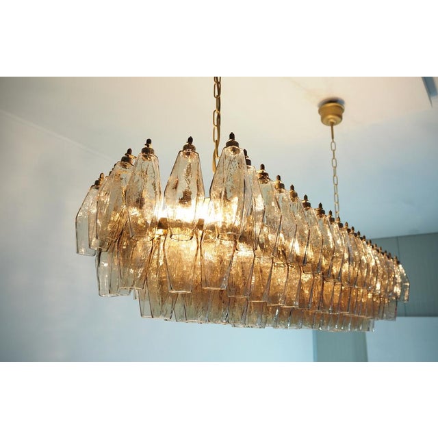 Murano Poliedri Chandelier with 138 Smoked Glasses, 1990s For Sale - Image 11 of 18
