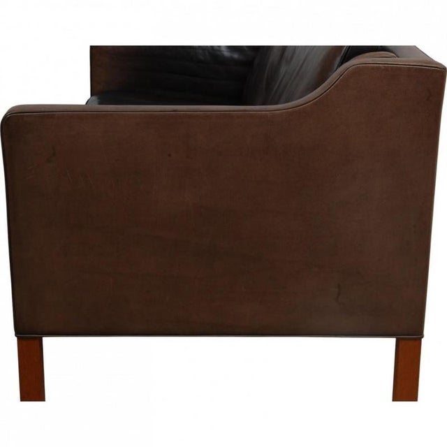 2000 - 2009 2 Seater Sofa in Patinated Leather from Børge Mogensen For Sale - Image 5 of 18