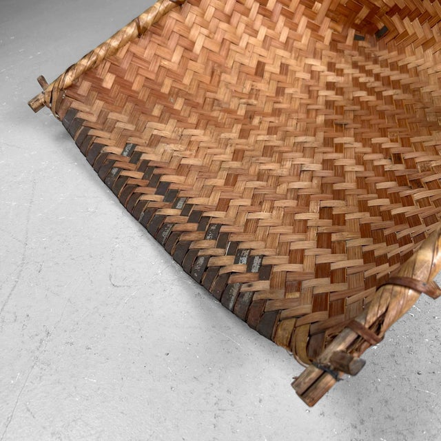 Shōwa Japanese Furuimi Woven Harvest Basket, 1950s For Sale - Image 8 of 12