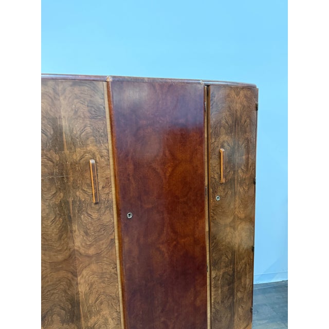 Mid 20th Century Art Deco Hanging Armoire With Drawers For Sale - Image 4 of 12