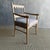 Oak Open Arm Accent Chair or Dining Chair With Belgian Linen Upholstery For Sale In Los Angeles - Image 6 of 9