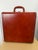 Mid-Century Modern Rare Vintage 1940's Mad-Men Style Maximillian Leather Portable Bar Suitcase Complete With Original Glasses and Shaker For Sale - Image 3 of 11