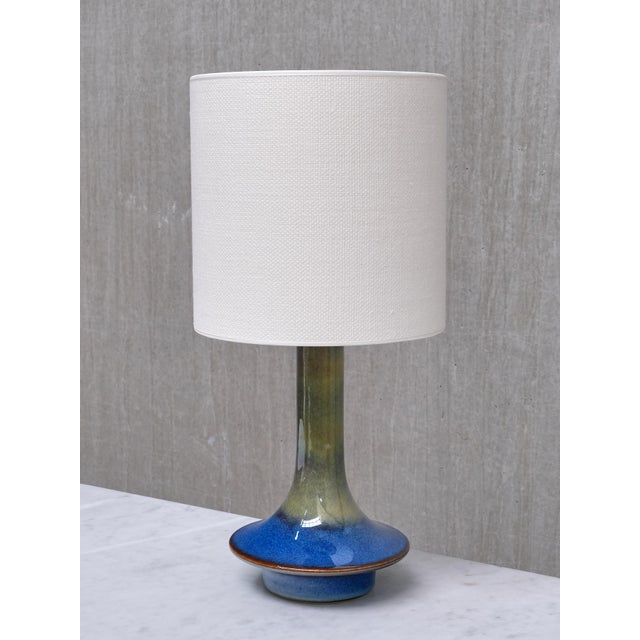 1960s Table Lamps in Glazed Stoneware by Einar Johansen for Søholm, Denmark, 1960s, Set of 2 For Sale - Image 5 of 14