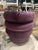 Contemporary Houtique Purple Pompa Pouf For Sale - Image 3 of 4