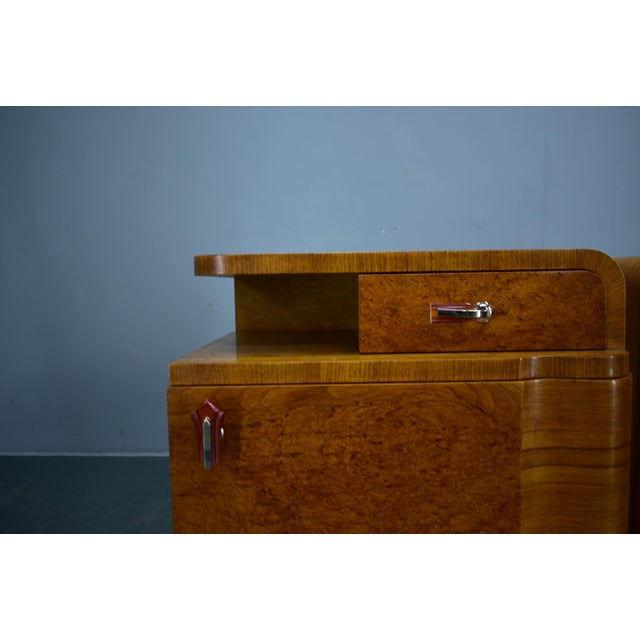 Vintage Art Deco Bedside Tables, Czechoslovakia, 1939s, Set of 2 For Sale - Image 11 of 18