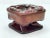 Brown Mid-Century French Brown Leather and Glass Ashtray by Jacques Adnet, 1950s For Sale - Image 8 of 18