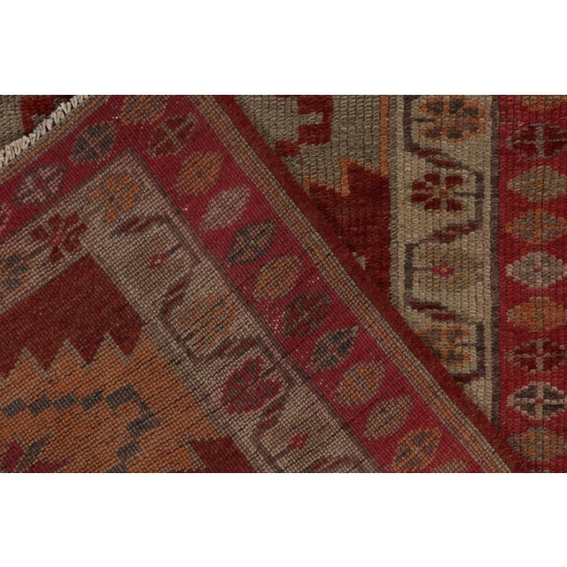 Vintage Turkish Tribal Runner in Red With Beige, Blue and Orange Patterns For Sale In New York - Image 6 of 7