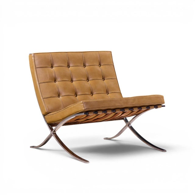 Knoll Mies Van Der Rohe for Knoll Mid Century Barcelona Lounge Chairs - Pair For Sale - Image 4 of 13