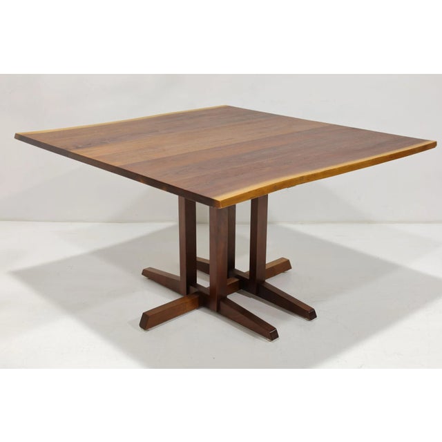 Wood Mid 20th Century George Nakashima Frenchman's Cove Dining Table in Walnut With Free Edge For Sale - Image 7 of 9