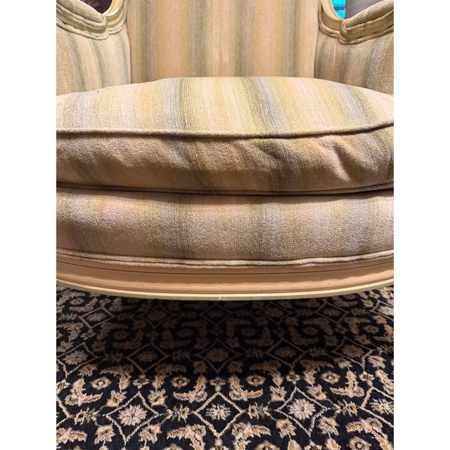 1960s Henredon Schoonbeck Louis XVI Style Down-Filled Bergère Armchair For Sale - Image 6 of 15