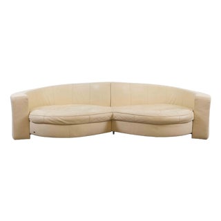 Eves Island Cream Four-Seater Sofa in Leather from Bretz, 2000s For Sale