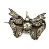 Silver Brooch with Quartz Crystals For Sale