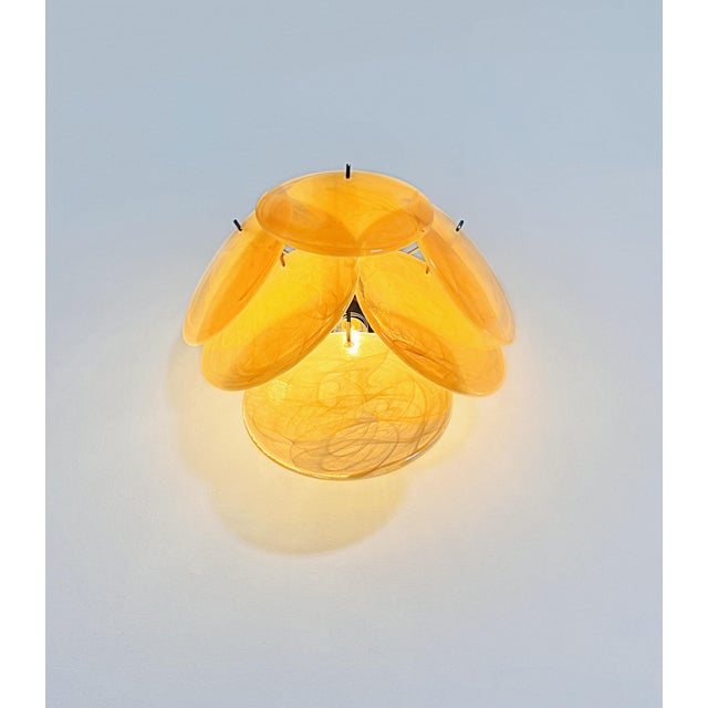 Glass Wall Sconces with Six Alabaster Gold Disks, 1990s, Set of 2 For Sale - Image 10 of 16