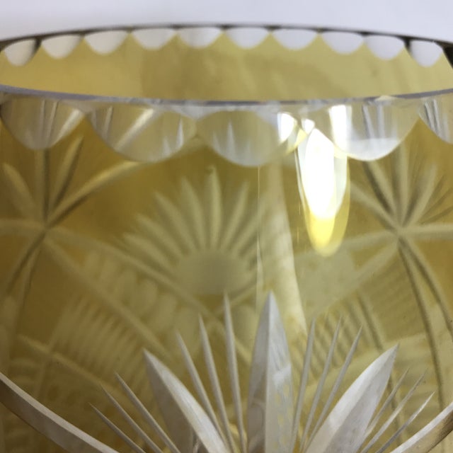 1940s Etched Bohemian Glass Vase Chairish