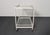 1960s Vintage Tamiami Two Tier Glass and White Enamel Metal Bar Cart by Brown Jordan For Sale - Image 5 of 16