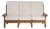 Brutalist Oak Upholstered Sofa, Antique, Belgium, Circa 1970 For Sale
