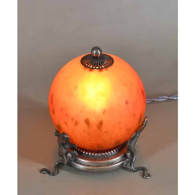 French Art Deco Night Lamp by E. Val Et Cie. - 1920s France For Sale - Image 6 of 14