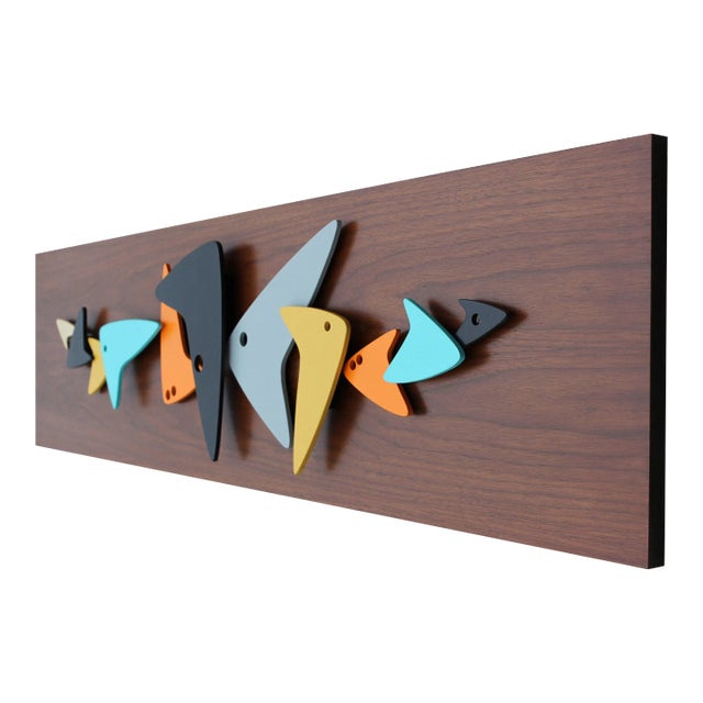 Mid Century Modern Art Boomerang Abstract Wall Sculpture For Sale