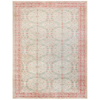 Doris Leslie Blau Mid-20th century Spanish Floral Handmade Wool Rug For Sale