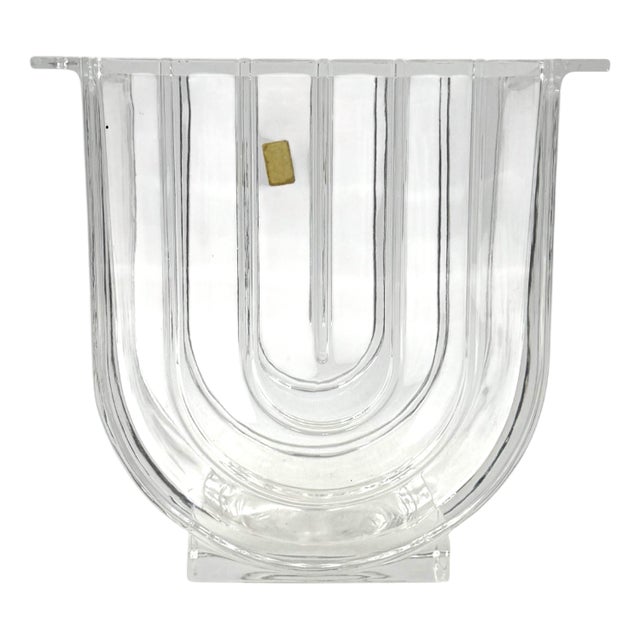 Modern Crystal Vase or Ice Bucket by Laura Griziotti for Arnolfo di Cambio, 1968 For Sale