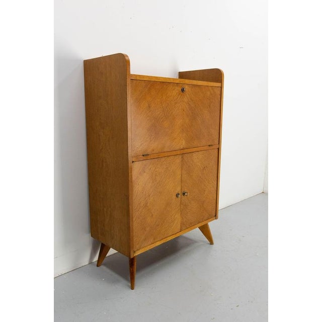 Mid-Century Drop-Leaf Oak Sideboard with Compass Leg, 1950s For Sale - Image 6 of 14