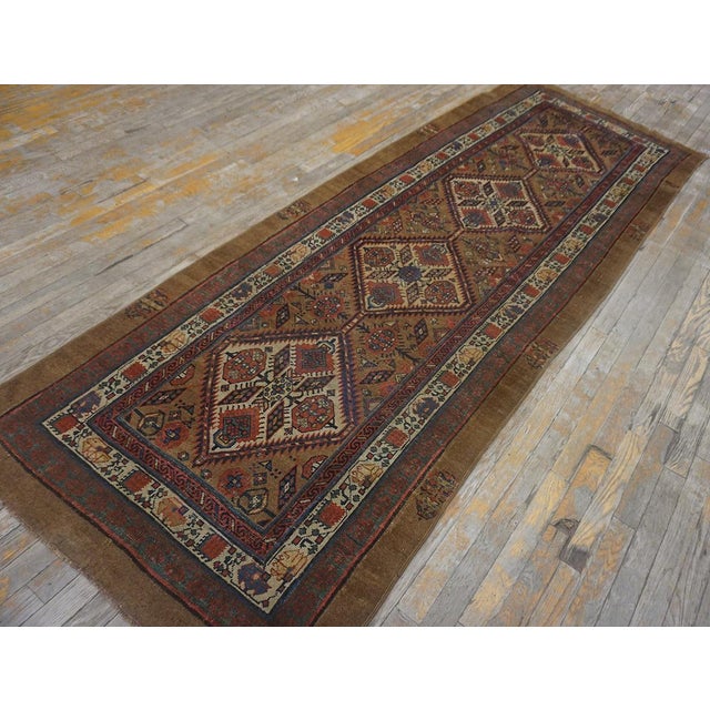 19th Century Persian Serab Runner Carpet ( 3'6" x 9'6" - 107 x 290 ) Serab This town on the edge of the Heriz area in...