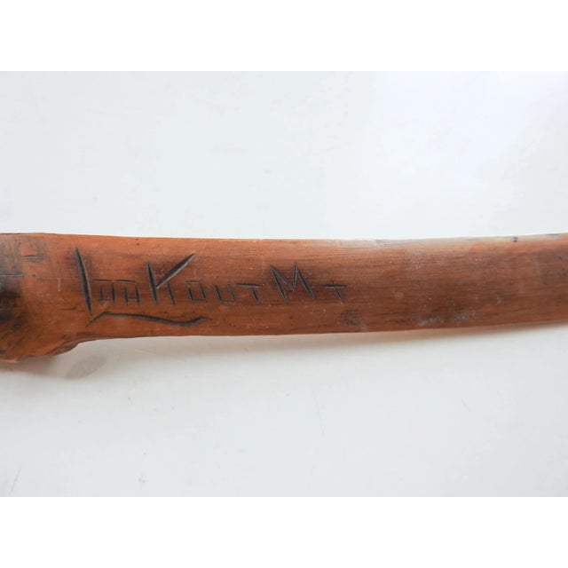 Vintage Folk Art Hand Carved Wood Alligator Letter Opener For Sale - Image 4 of 7