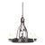 Mid 20th Century Restored Gothic Black Wrought Iron Chandelier For Sale