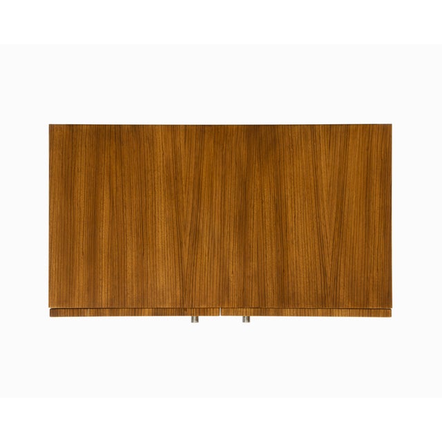 Thayer Coggin Pair of Vintage Mid Century Zebrawood and Chrome Cabinets by Milo Baughman For Sale - Image 4 of 15