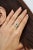 Octagon Cut Geometric Zambian Emerald Ring With Diamond Halo in Silver, Size 6.5 For Sale - Image 12 of 14