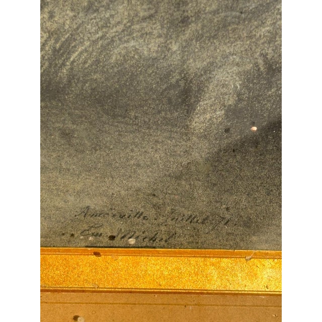 Charcoal Émile François Michel, Figures by the Water, 1800s, Paper For Sale - Image 8 of 13