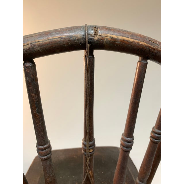 Brown Farmhouse Antique American Windsor Chair by Van Sciver For Sale - Image 8 of 8