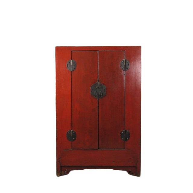 Red Chinese Antique Cabinet For Sale - Image 13 of 13