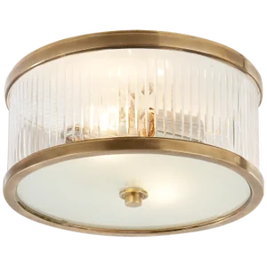 Alexa Hampton for Visual Comfort Signature Randolph Small Flush Mount in Hand-Rubbed Antique Brass
