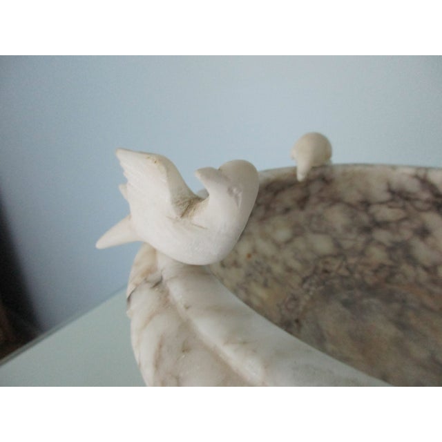 Alabaster Bird Bath With Doves Chairish